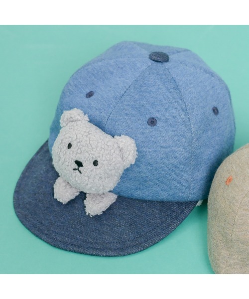 KP DECO(ケーピーデコ)の「クマモチーフ付きキャップ(S~M)(キャップ・キッズ・ブラウン/ネイビー・SMALL/MEDIUM)」の8枚目の写真