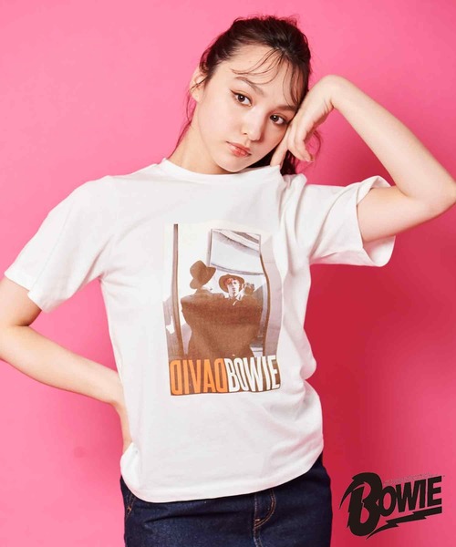 31 Sons de mode（トランテアン　ソン　ドゥ　モード）の「【DAVID BOWIE】ミラーフォトＴシャツ（Tシャツ/カットソー・レディース・ブラック/オフホワイト・36/フリー）」の5枚目の写真