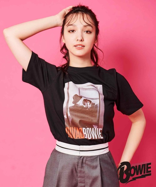 31 Sons de mode（トランテアン　ソン　ドゥ　モード）の「【DAVID BOWIE】ミラーフォトＴシャツ（Tシャツ/カットソー・レディース・ブラック/オフホワイト・36/フリー）」の10枚目の写真
