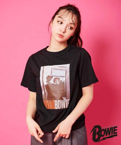 31 Sons de mode（トランテアン　ソン　ドゥ　モード）の「【DAVID BOWIE】ミラーフォトＴシャツ（Tシャツ/カットソー・レディース・ブラック/オフホワイト・36/フリー）」の12枚目の写真