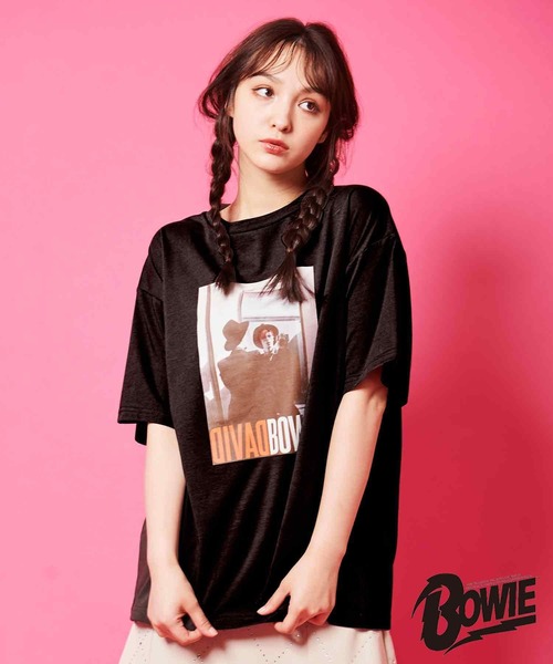 31 Sons de mode（トランテアン　ソン　ドゥ　モード）の「【DAVID BOWIE】ミラーフォトＴシャツ（Tシャツ/カットソー・レディース・ブラック/オフホワイト・36/フリー）」の15枚目の写真