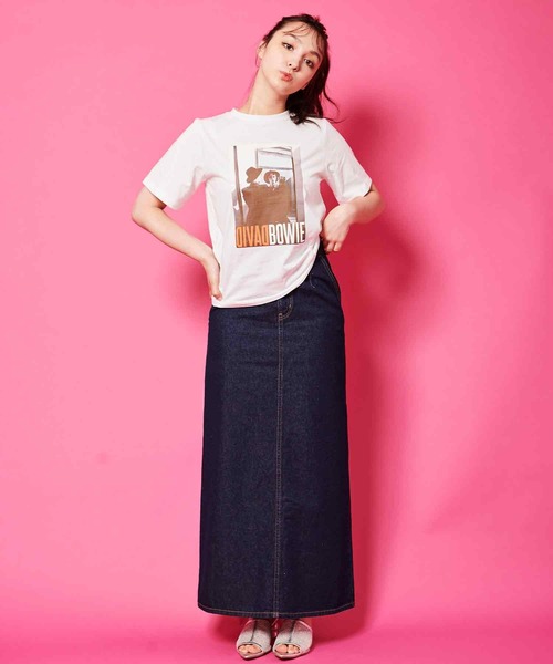 31 Sons de mode（トランテアン　ソン　ドゥ　モード）の「【DAVID BOWIE】ミラーフォトＴシャツ（Tシャツ/カットソー・レディース・ブラック/オフホワイト・36/フリー）」の6枚目の写真