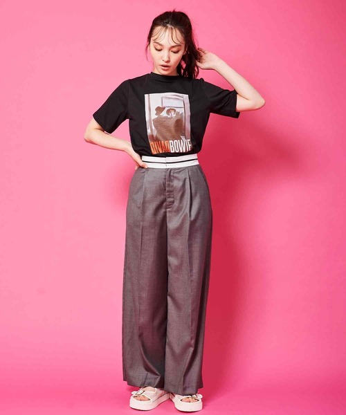 31 Sons de mode（トランテアン　ソン　ドゥ　モード）の「【DAVID BOWIE】ミラーフォトＴシャツ（Tシャツ/カットソー・レディース・ブラック/オフホワイト・36/フリー）」の18枚目の写真