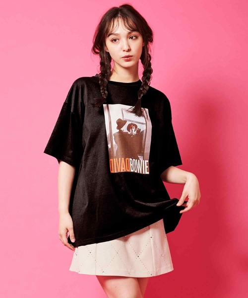 31 Sons de mode（トランテアン　ソン　ドゥ　モード）の「【DAVID BOWIE】ミラーフォトＴシャツ（Tシャツ/カットソー・レディース・ブラック/オフホワイト・36/フリー）」の16枚目の写真