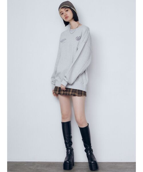 EMODA（エモダ）の「プリーツミニスカート（スカート・レディース・グレー/その他/その他1・SMALL/MEDIUM）」の4枚目の写真