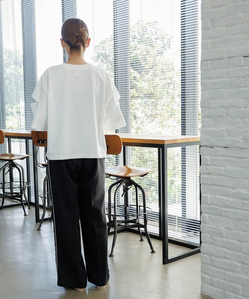 LAKOLE（ラコレ）の「カットアウトクロップドＴ / 131857（Tシャツ/カットソー・レディース・ライトグリーン/オフホワイト/ブラック・FREE）」の8枚目の写真