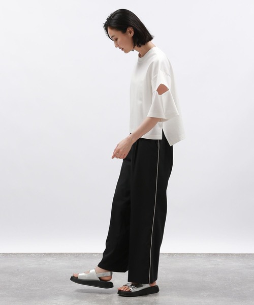 LAKOLE（ラコレ）の「カットアウトクロップドＴ / 131857（Tシャツ/カットソー・レディース・ライトグリーン/オフホワイト/ブラック・FREE）」の22枚目の写真