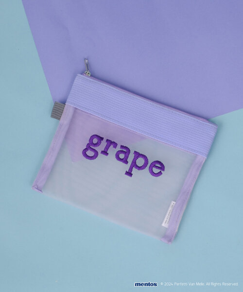 BIRTHDAY BAR(バースデイバー)の「【mentos メントス】メッシュポーチ(ポーチ・レディース・パープル/ブルー・0)」の1枚目の写真