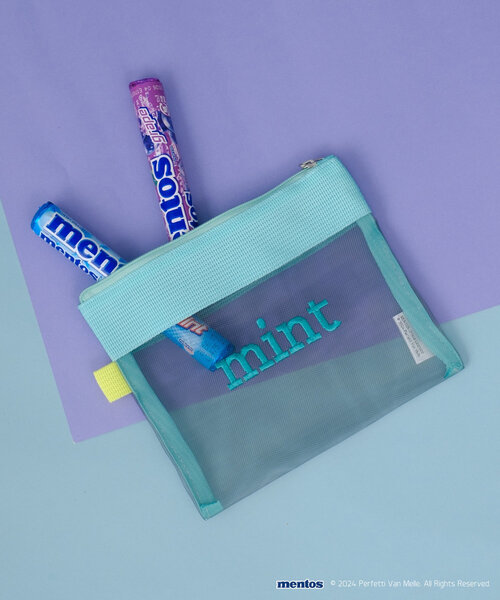 BIRTHDAY BAR(バースデイバー)の「【mentos メントス】メッシュポーチ(ポーチ・レディース・パープル/ブルー・0)」の2枚目の写真