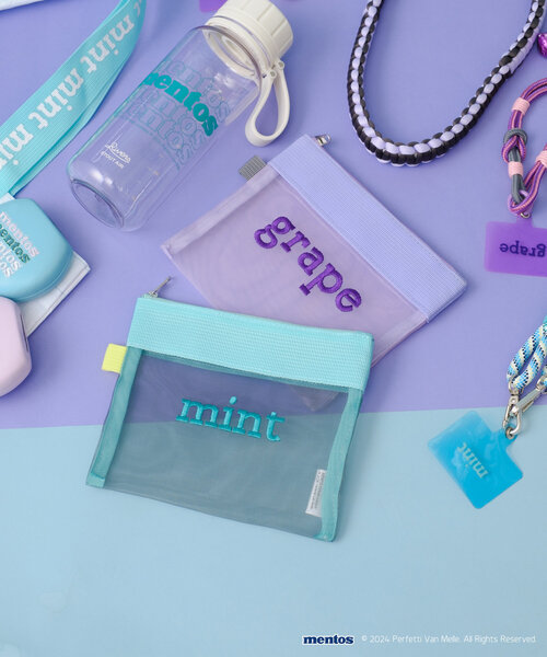 BIRTHDAY BAR(バースデイバー)の「【mentos メントス】メッシュポーチ(ポーチ・レディース・パープル/ブルー・0)」の9枚目の写真