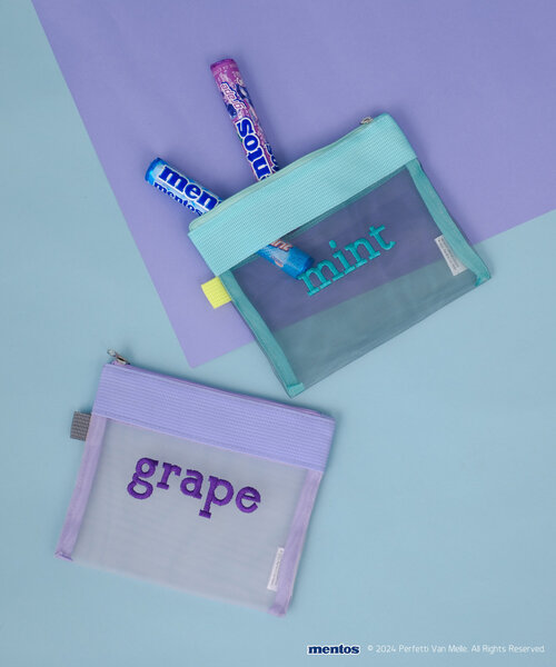 BIRTHDAY BAR(バースデイバー)の「【mentos メントス】メッシュポーチ(ポーチ・レディース・パープル/ブルー・0)」の10枚目の写真