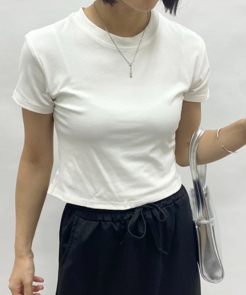 mebole(メボレ)の「バックレースデザインTシャツ(Tシャツ/カットソー・レディース・ホワイト/ブラック・FREE)」の10枚目の写真