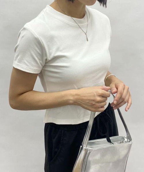 mebole(メボレ)の「バックレースデザインTシャツ(Tシャツ/カットソー・レディース・ホワイト/ブラック・FREE)」の13枚目の写真