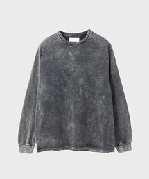 CREW NECK TEE L/S BLEACHED