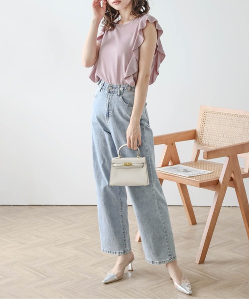 トップス musukari ZARA ザラ クロップド トップス タイト モード シック 春服 秋服