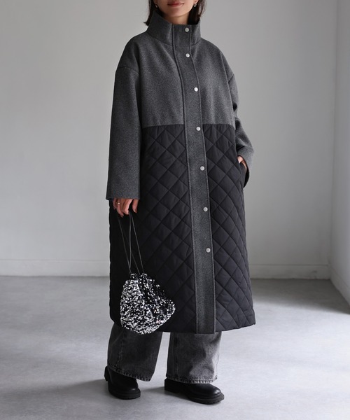 Riberry（リベリー）の「キルティング切替スタンドカラーコート