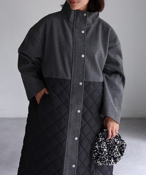 Riberry（リベリー）の「キルティング切替スタンドカラーコート