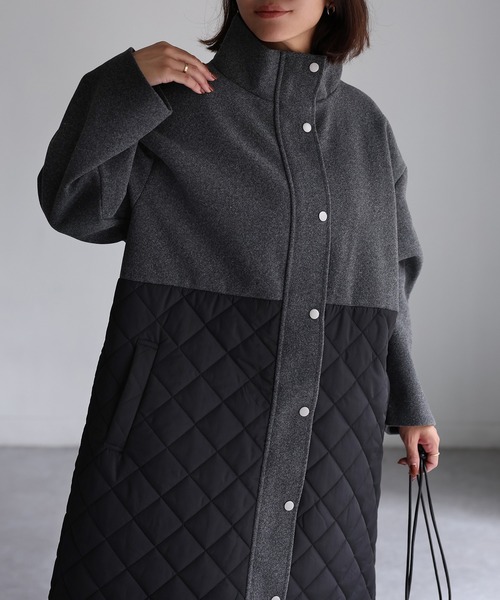 Riberry（リベリー）の「キルティング切替スタンドカラーコート