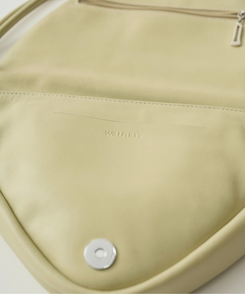 triangle real leather bag 