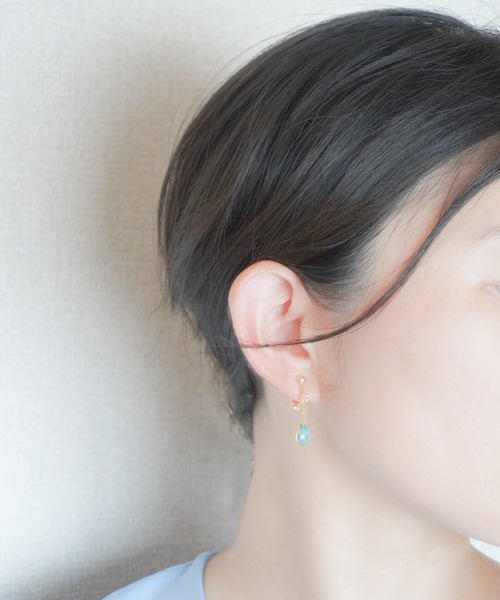 tone(トーン)の「【SHAHA】《SHAHA|シャーハ》絵画からインスピレーションを受けた雲から雫アシンメトリーお天気/ニッケルフリー/イヤリング(MA)(イヤリング・レディース・ブルー/その他1・FREE)」の5枚目の写真