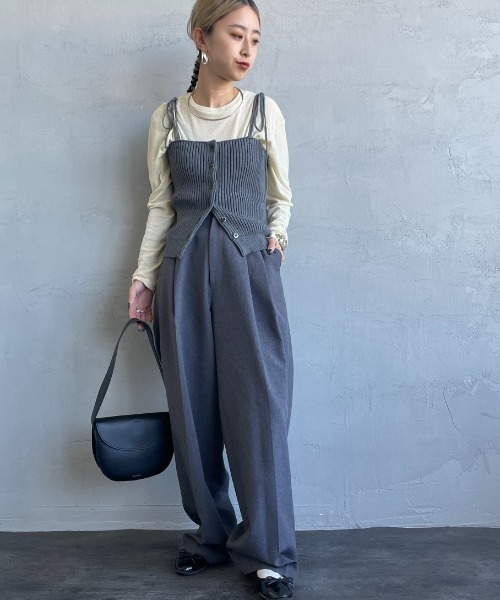 YAHKI（ヤーキ）の「【WEB限定】[YAHKI/ヤーキ] VEGAN LEATHER ハーフムーンハンドバッグ（トートバッグ・レディース・ブラック/グリーン・ONE SIZE）」の7枚目の写真