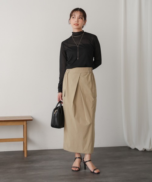 Bou Jeloud（ブージュルード）の「シアーボトルインナー（Tシャツ/カットソー・レディース・ベージュ/キャメル/ピンク/グリーン/ブラック・FREE）」の16枚目の写真