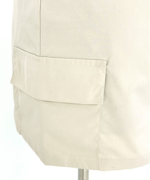 Newlyme（ニューリーミー）の「ドロストミニカーゴスカート（スカート・レディース・ベージュ/ブラック/ベビーピンク・X-LARGE/LARGE/SMALL/MEDIUM）」の4枚目の写真