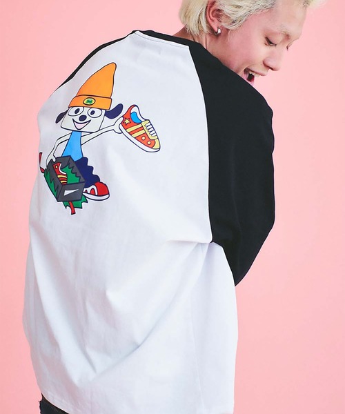 JACKROSE（ジャックローズ）の「パラッパラッパー・スニーカーロゴラグランTEE（Tシャツ/カットソー・メンズ・オレンジ/ネイビー/ブラック・M/L）」の2枚目の写真