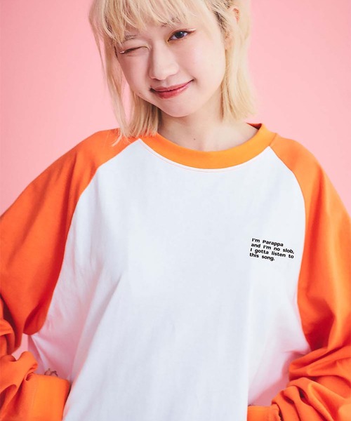 JACKROSE（ジャックローズ）の「パラッパラッパー・スニーカーロゴラグランTEE（Tシャツ/カットソー・メンズ・オレンジ/ネイビー/ブラック・M/L）」の9枚目の写真