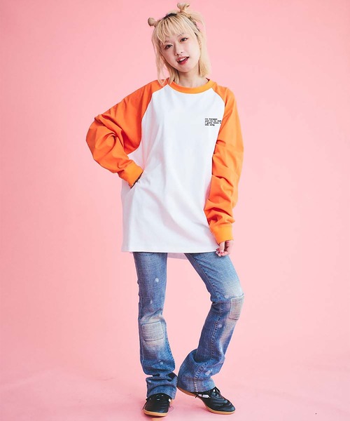 JACKROSE（ジャックローズ）の「パラッパラッパー・スニーカーロゴラグランTEE（Tシャツ/カットソー・メンズ・オレンジ/ネイビー/ブラック・M/L）」の10枚目の写真