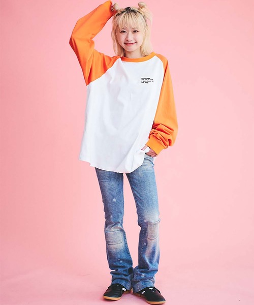 JACKROSE（ジャックローズ）の「パラッパラッパー・スニーカーロゴラグランTEE（Tシャツ/カットソー・メンズ・オレンジ/ネイビー/ブラック・M/L）」の11枚目の写真