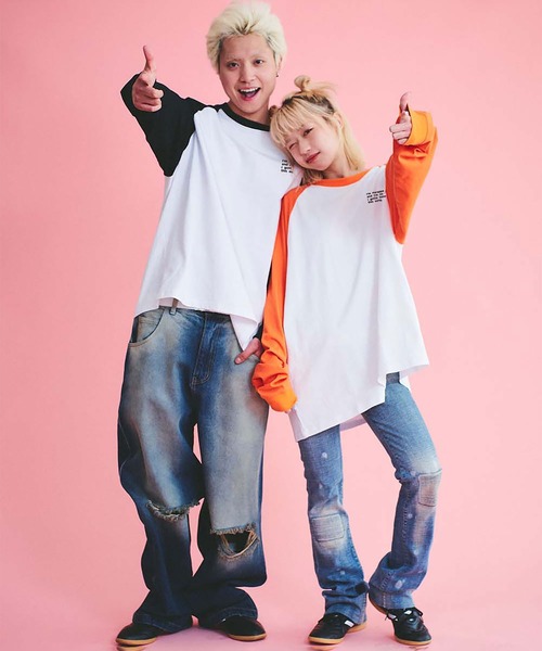 JACKROSE（ジャックローズ）の「パラッパラッパー・スニーカーロゴラグランTEE（Tシャツ/カットソー・メンズ・オレンジ/ネイビー/ブラック・M/L）」の15枚目の写真