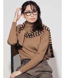 Perfect Suit FActory | 【洗える】ウール混ケーブルニット　ブラウン/ピンク/ブラック/オフホワイト(ニット/セーター)