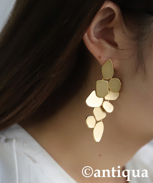 antiqua（アンティカ）の「マットデザインピアス（ピアス（両耳用）・レディース・ゴールド系その他/シルバー系その他・FREE）」の8枚目の写真
