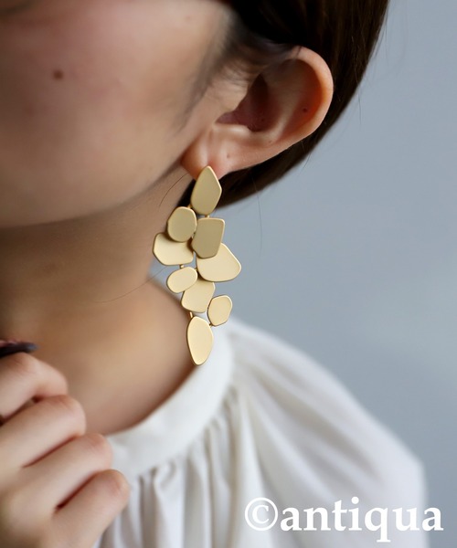 antiqua（アンティカ）の「マットデザインピアス（ピアス（両耳用）・レディース・ゴールド系その他/シルバー系その他・FREE）」の9枚目の写真