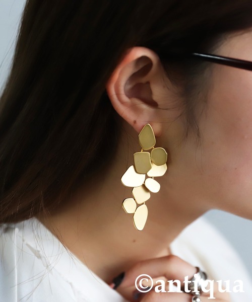 antiqua（アンティカ）の「マットデザインピアス（ピアス（両耳用）・レディース・ゴールド系その他/シルバー系その他・FREE）」の10枚目の写真