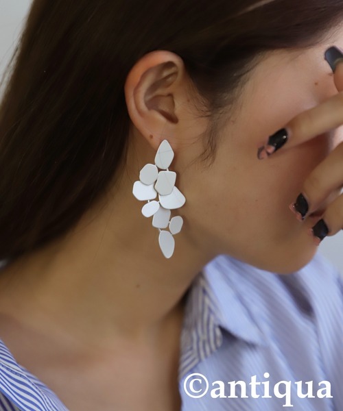 antiqua（アンティカ）の「マットデザインピアス（ピアス（両耳用）・レディース・ゴールド系その他/シルバー系その他・FREE）」の7枚目の写真