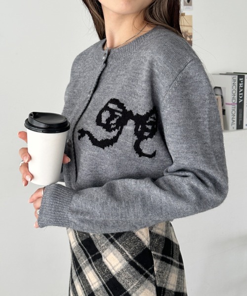 ルネ♡リボンデザイン カーディガン ルネ♡リボンデザインカーディガン