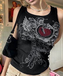 such a stanグラフィックプリント ブラックタンクトップ 完売品 LÝFT Box Logo Standard Fit Stretch Tanktop - Black