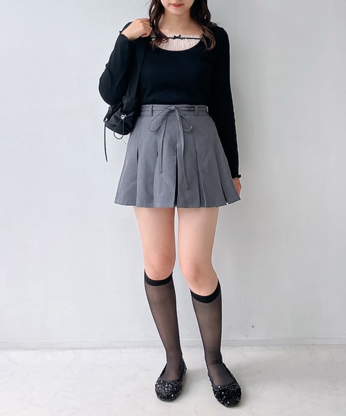 AS KNOW AS plus(アズノゥアズプラス)の「◇チュールドッキングリブメロウプルオーバー(Tシャツ/カットソー・レディース・アイボリー系/ブラウン系/ブラック・FREE)」の8枚目の写真
