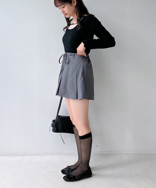 AS KNOW AS plus(アズノゥアズプラス)の「◇チュールドッキングリブメロウプルオーバー(Tシャツ/カットソー・レディース・アイボリー系/ブラウン系/ブラック・FREE)」の10枚目の写真