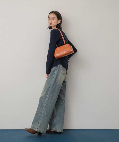 SENSE OF PLACE by URBAN RESEARCH（センスオブプレイスバイアーバンリサーチ）の「クロコライクスクエアバッグ（ハンドバッグ・レディース・ブラック/ブラウン/オレンジ・ONE）」の12枚目の写真