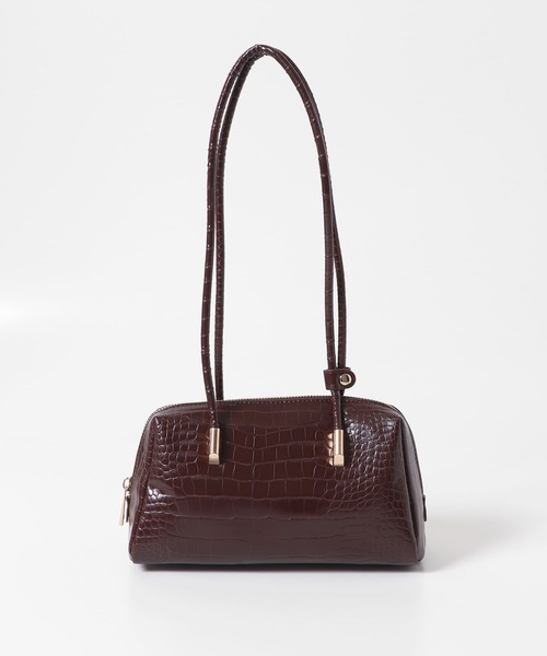 SENSE OF PLACE by URBAN RESEARCH（センスオブプレイスバイアーバンリサーチ）の「クロコライクスクエアバッグ（ハンドバッグ・レディース・ブラック/ブラウン/オレンジ・ONE）」の18枚目の写真