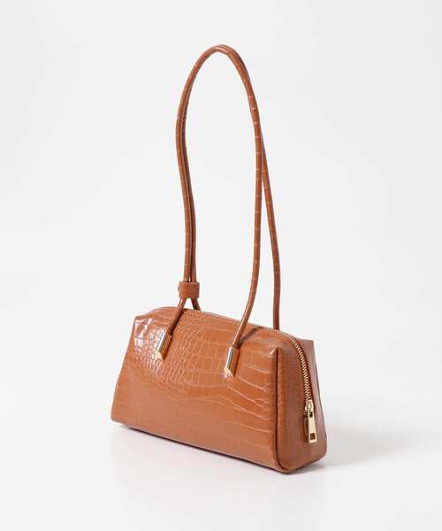 SENSE OF PLACE by URBAN RESEARCH（センスオブプレイスバイアーバンリサーチ）の「クロコライクスクエアバッグ（ハンドバッグ・レディース・ブラック/ブラウン/オレンジ・ONE）」の20枚目の写真