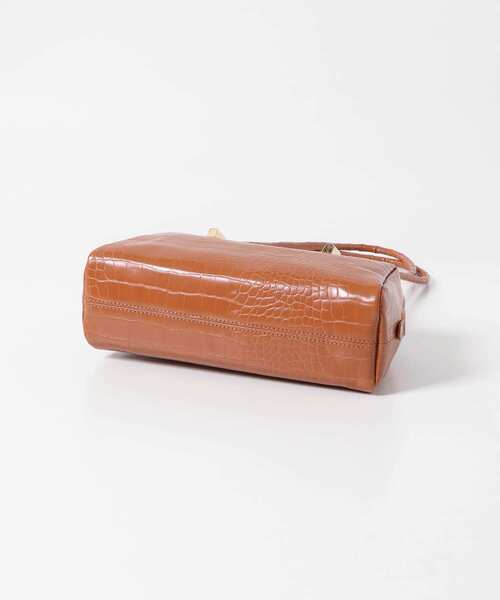 SENSE OF PLACE by URBAN RESEARCH（センスオブプレイスバイアーバンリサーチ）の「クロコライクスクエアバッグ（ハンドバッグ・レディース・ブラック/ブラウン/オレンジ・ONE）」の21枚目の写真