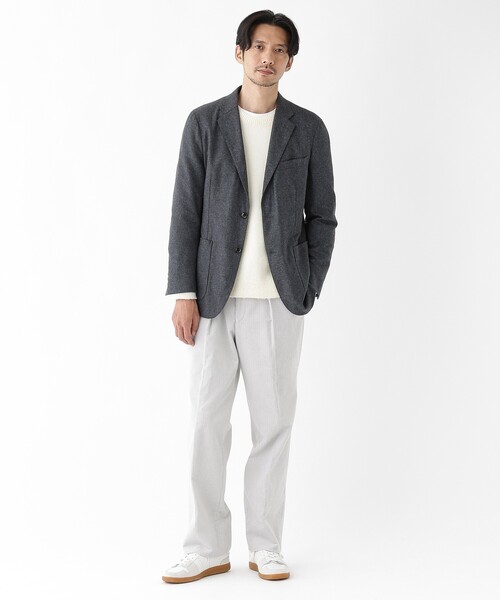 セール】【THE FLAGSHIP】ウール混 フラノジャケット（テーラード