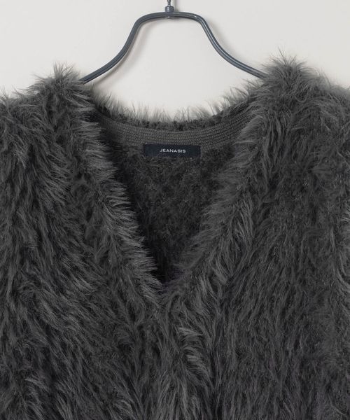 JEANASIS(ジーナシス)の「スラブニットファーベスト/152502(ベスト・レディース・オフホワイト/グレー/ブラック/ブラウン・FREE)」の14枚目の写真