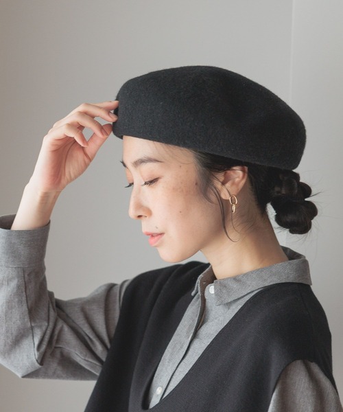 セール】【抗菌防臭】洗えるウールベレー（ハンチング/ベレー帽