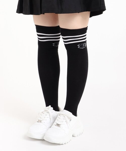 エンブレムロゴニーハイソックス（ソックス/靴下）｜algy（アルジー