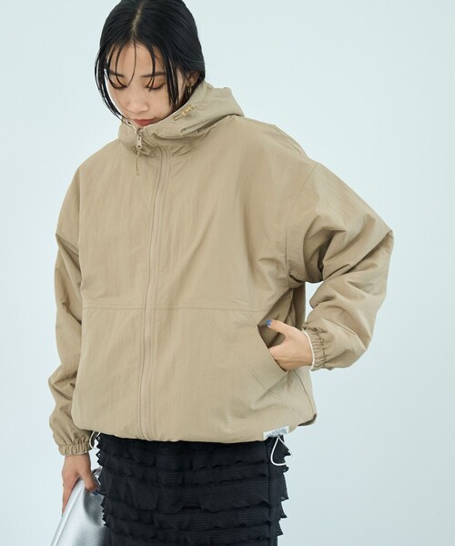 coen（コーエン）の「【そうコレ! 】＜PARKNIK＞リバーシブルフーディブルゾン（ブルゾン・レディース・ブラック/ナチュラル/ターコイズブルー/ベージュ・FREE）」の20枚目の写真